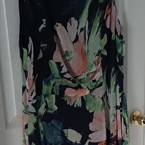 DKNY Black Floral Maxi Dress
